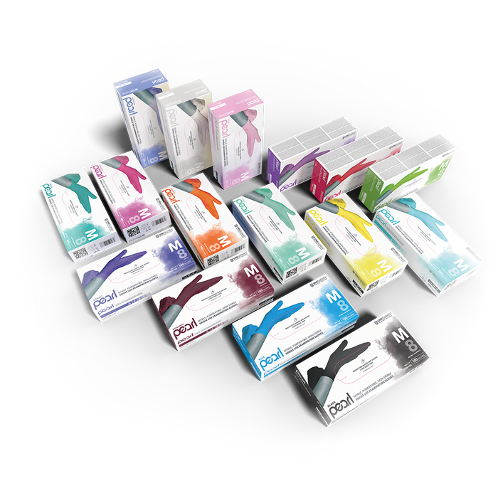 Unigloves Cobalt Pearl Nitrile Gloves (Case of 10)