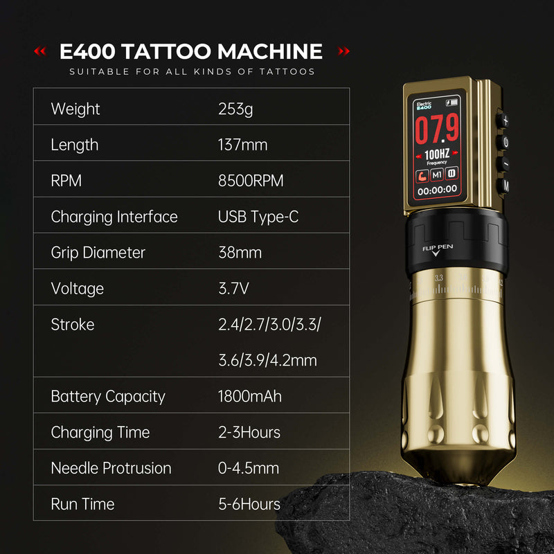 CNC Tattoo Machine Golden