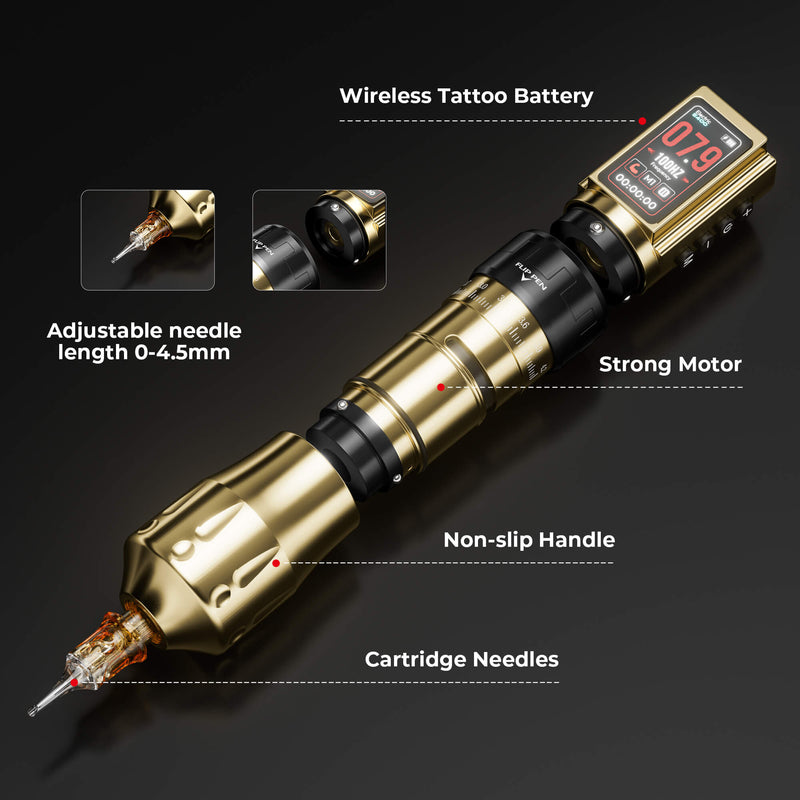 CNC Tattoo Machine Golden