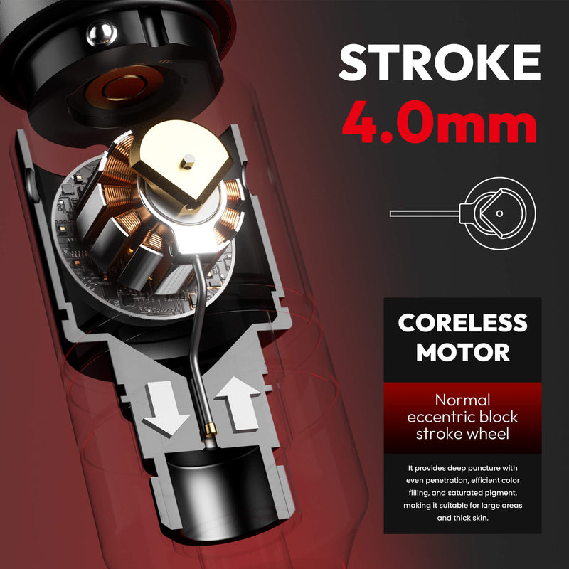 CNC Hammer Tattoo Machine Black