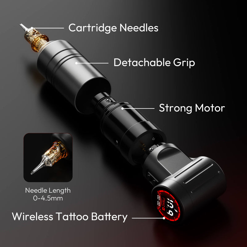 CNC Hammer Tattoo Machine Black