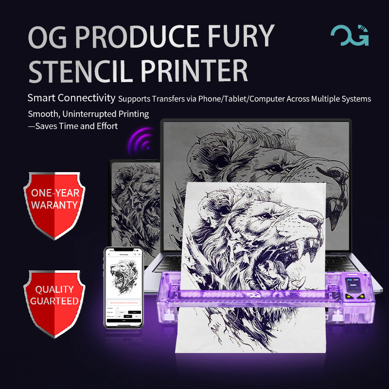 FURY Wireless Tattoo Transfer Stencil Printer