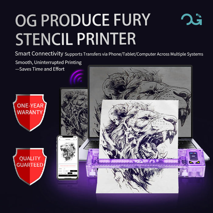 FURY Wireless Tattoo Transfer Stencil Printer