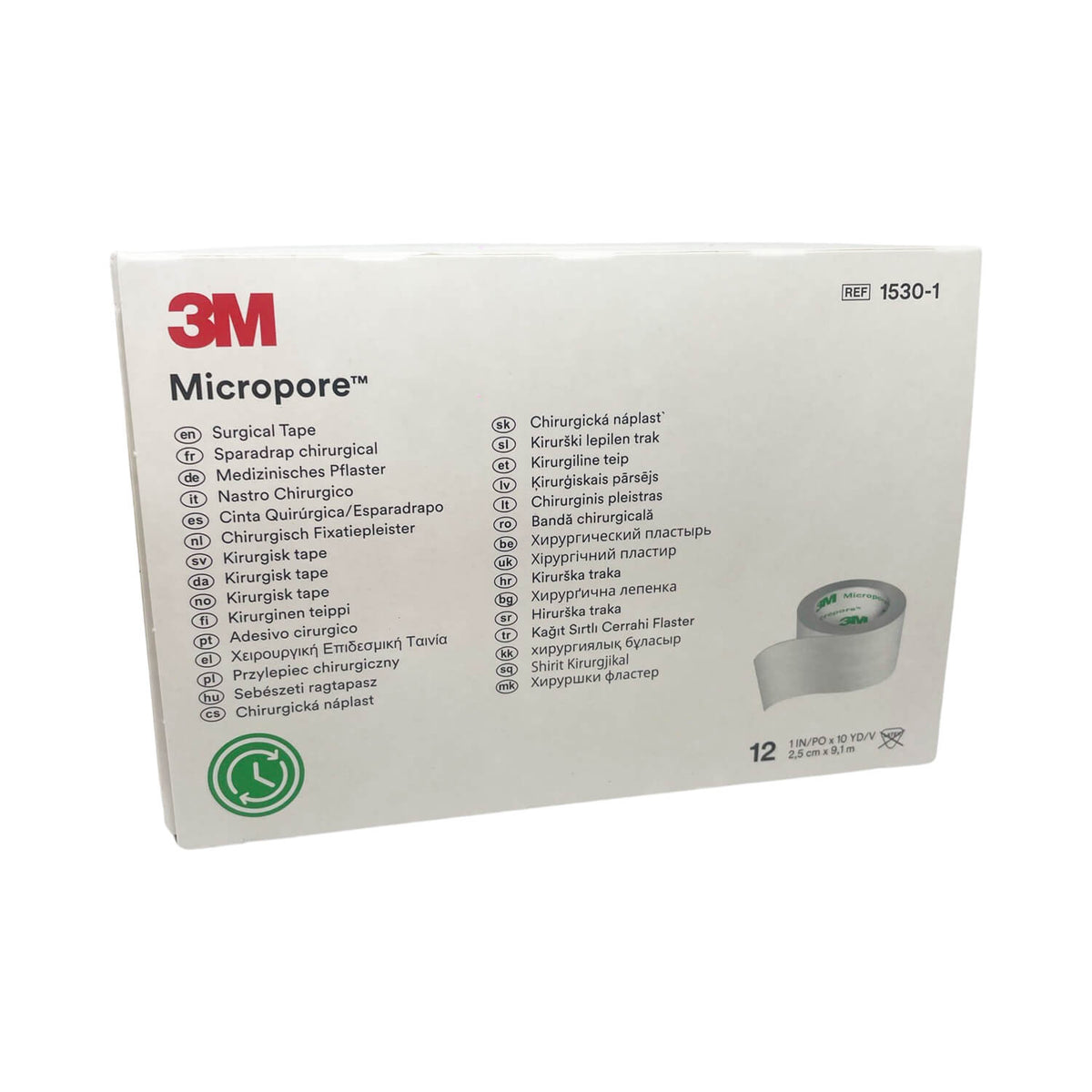 3M Micropore Tape 2.5cm x 9.1m, MM1530-250, 3M