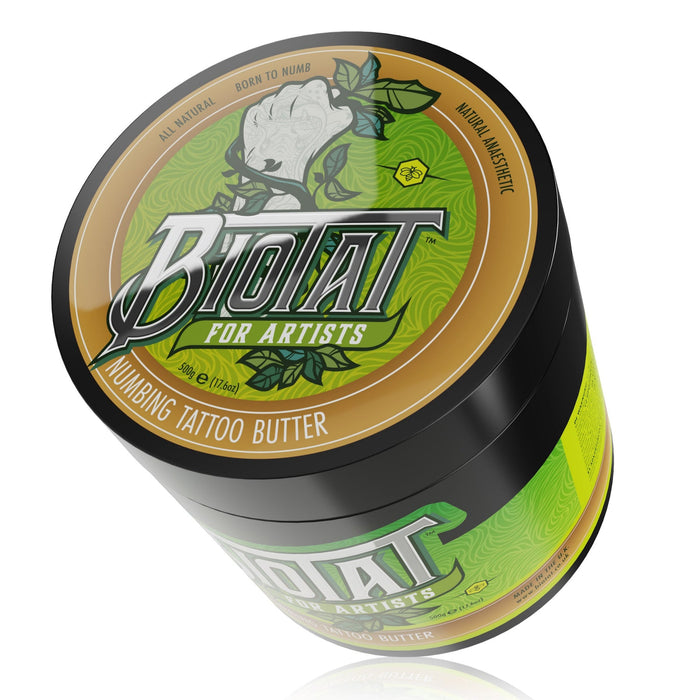 Biotat Numbing Tattoo Butter – Natural Tattoo Numbing & Soothing Butter (10g, 100ml, 500ml)