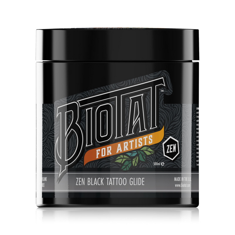 Biotat Black Zen Tattoo Glide – Charcoal Vegan Tattoo Glide with Zen Fragrance