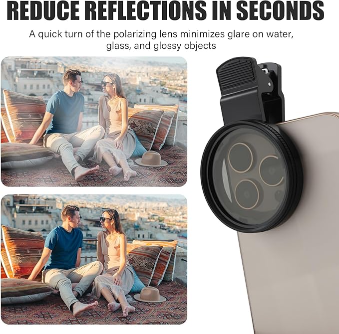 Universal ND Clip-On Focus Lens with CPL Filter