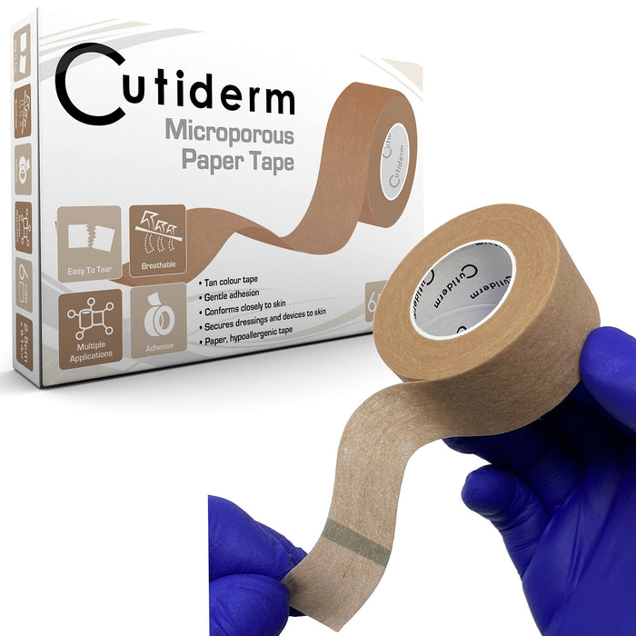 Cutiderm Microporous Tape 2.5cm x 9.14m Pack Of 6 (Various Colours)