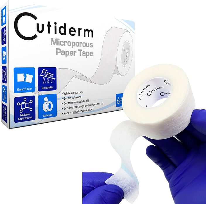 Cutiderm Microporous Tape 2.5cm x 9.14m Pack Of 6 (Various Colours)