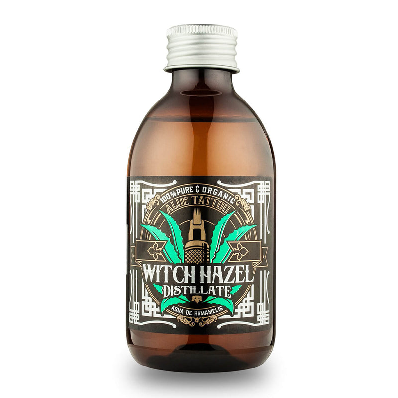 AloeTattoo Witch Hazel Distillate – 250ml Bottle for Tattoo Ink Dilution and Aftercare