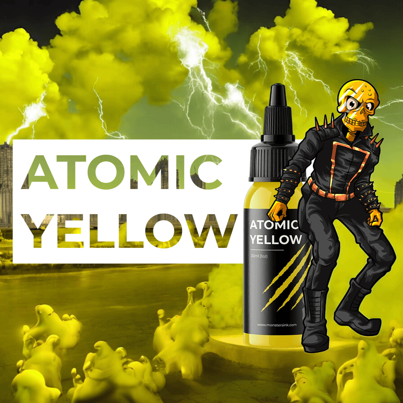 Monsters Ink Atomic Yellow Tattoo Ink 30ml (1oz)