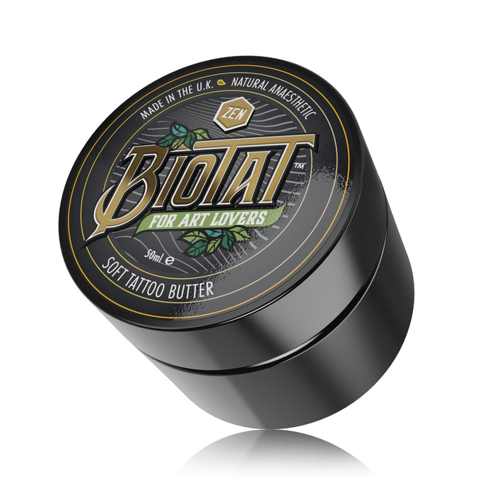Biotat Zen Soft Tattoo Butter – Natural Numbing & Calming Tattoo Butter (Various Sizes)