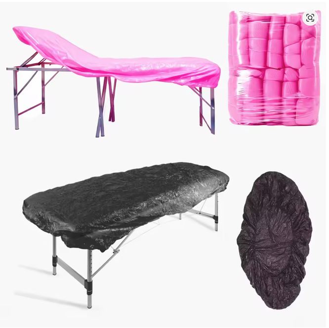 Disposable Bed / Couch Cover - Black / Pink