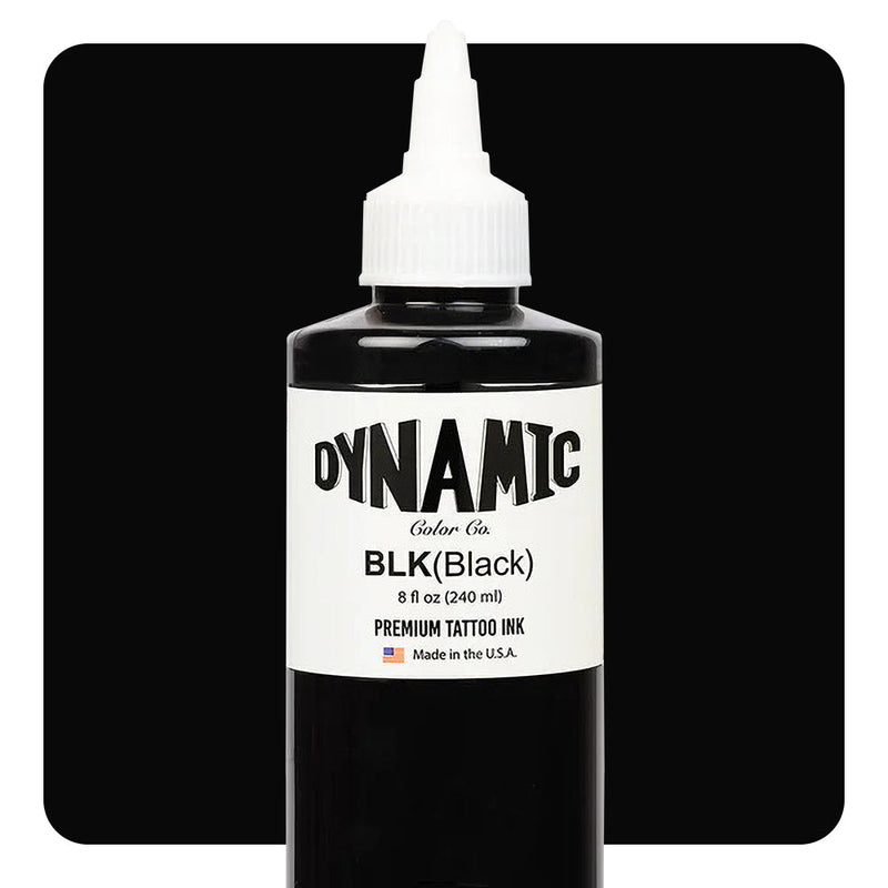 Dynamic Color Black Tattoo Ink BLK 240ml bottle
