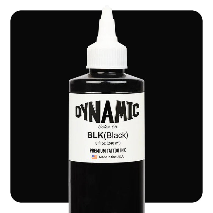 Dynamic Color Black Tattoo Ink BLK 240ml bottle