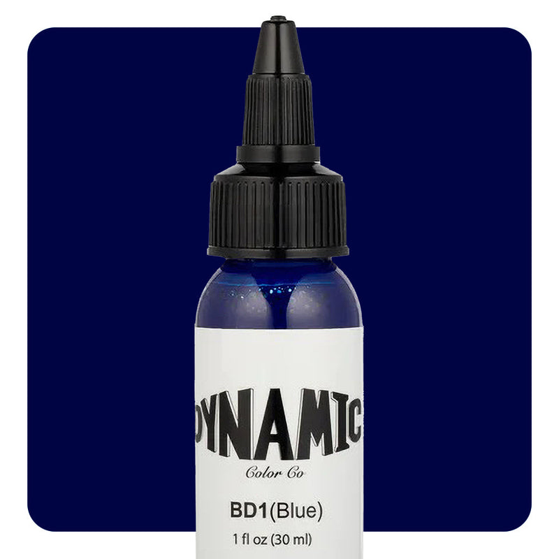 Dynamic Color Blue Tattoo Ink – 1oz bottle with bold deep blue pigment for tattoos