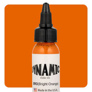 1oz bottle of Dynamic Color Bright Orange Tattoo Ink for vibrant tattoo work