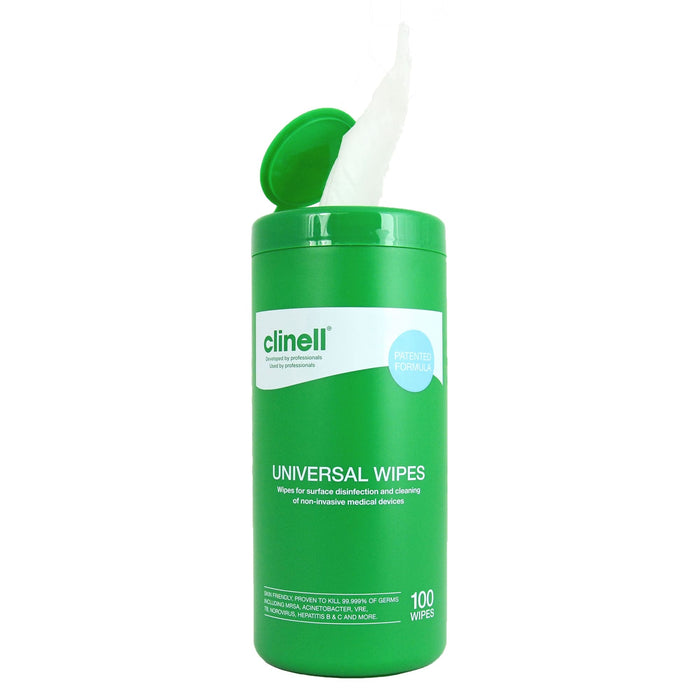 Clinell Universal Sanitising Wipes Bucket (Choose Your Size) (+Refills)