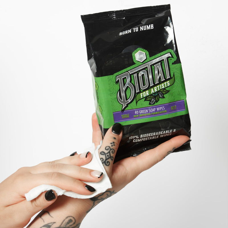Biotat Numbing Green Soap Wipes (Standard & Zen)