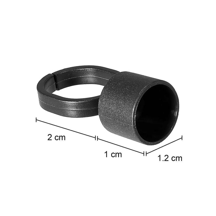 Black Finger Ring Ink / Pigment Cup Holder (Pack of 50)