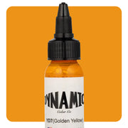 Dynamic Color Golden Yellow Tattoo Ink – 1oz bottle with radiant golden yellow pigment for tattoos