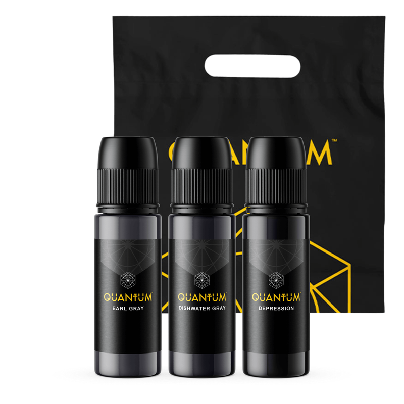 Quantum Tattoo Ink – 3 Shades of Gray Set