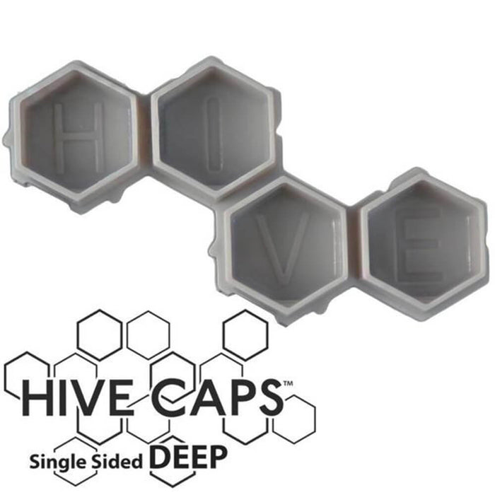 Hive Caps Deep Single Sided Hive Caps Bag of 50 (200 Caps)