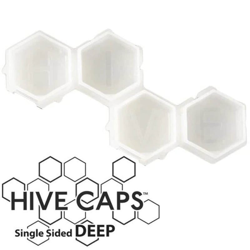 Hive Caps Deep Single Sided Hive Caps Bag of 50 (200 Caps)