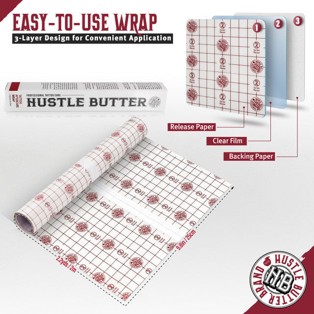 Hustle Butter Tattoo Aftercare Wrap (Various Sizes)