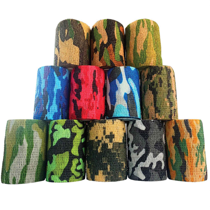 Inksafe Camouflage Cohesive Bandages / Grip Wrap (Box of 12)