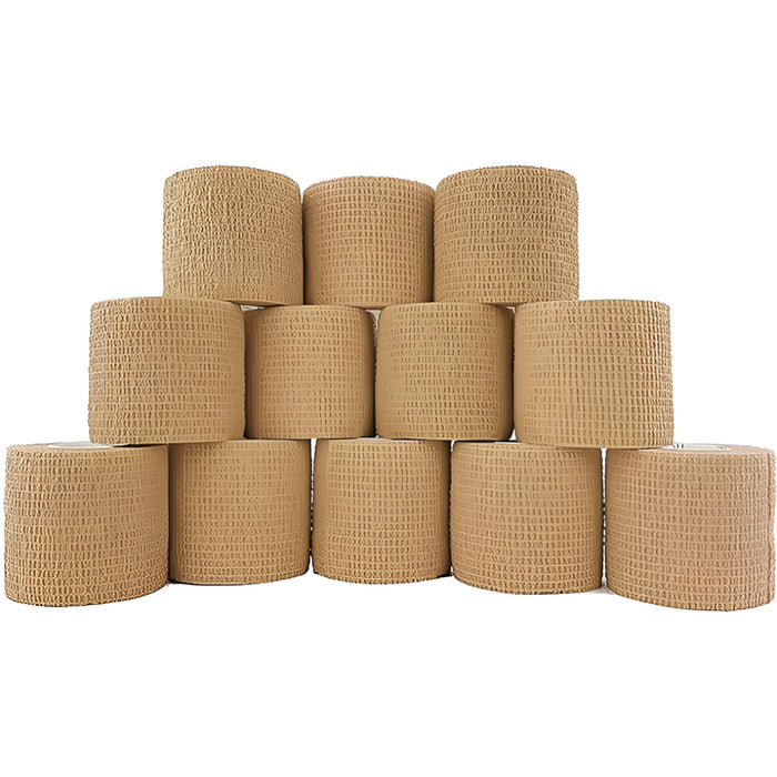 Inksafe Tan Cohesive Bandages / Grip Wrap (Box of 12)
