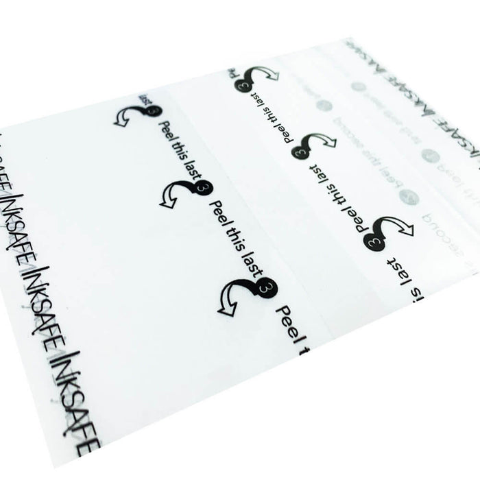 Inksafe Transparent Tattoo Protection Film Sheets 15cm x 10cm (Pack of 25)