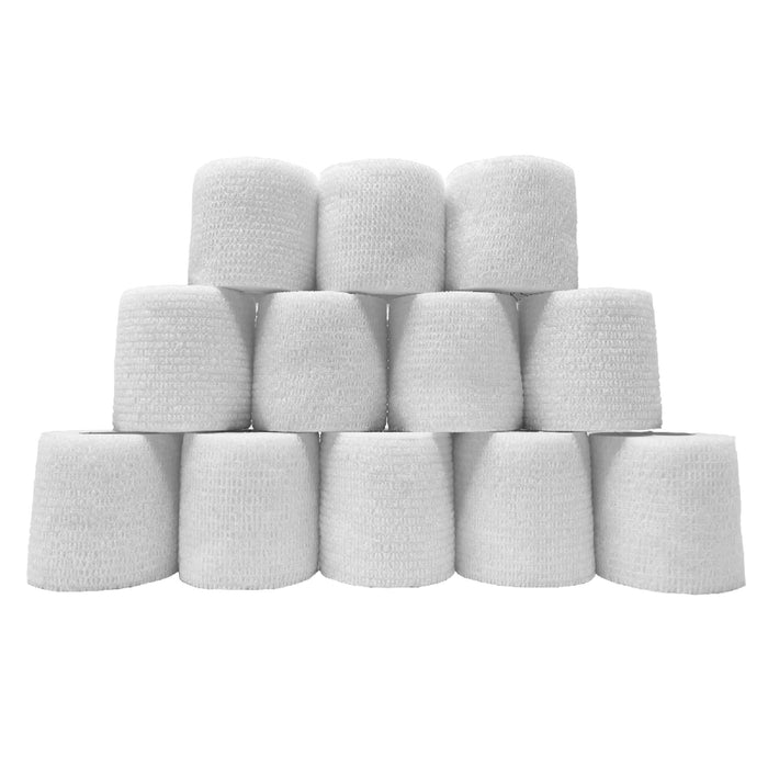 Inksafe White Cohesive Bandages / Grip Wrap 5cm x 4.5m (Box of 12)