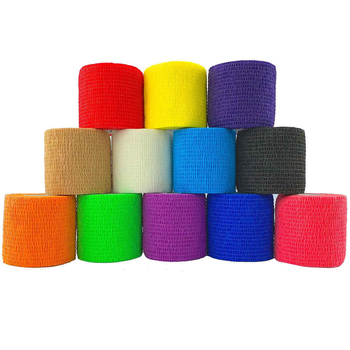 Inksafe Cohesive Bandage - Assorted Colours (Box of 12)