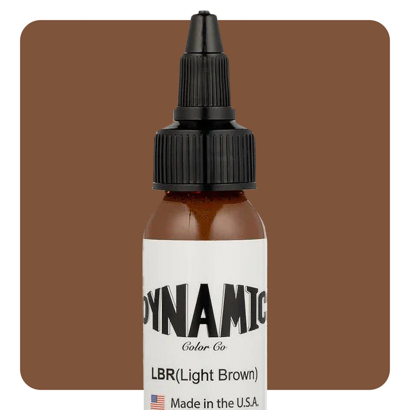 Dynamic Color Light Brown Tattoo Ink – earthy 1oz bottle for skin tones and natural shading
