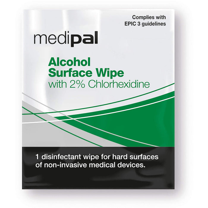 Medipal Chlorhexidine Alcohol Wipes for Surfaces (Pack of 200 Sachets)