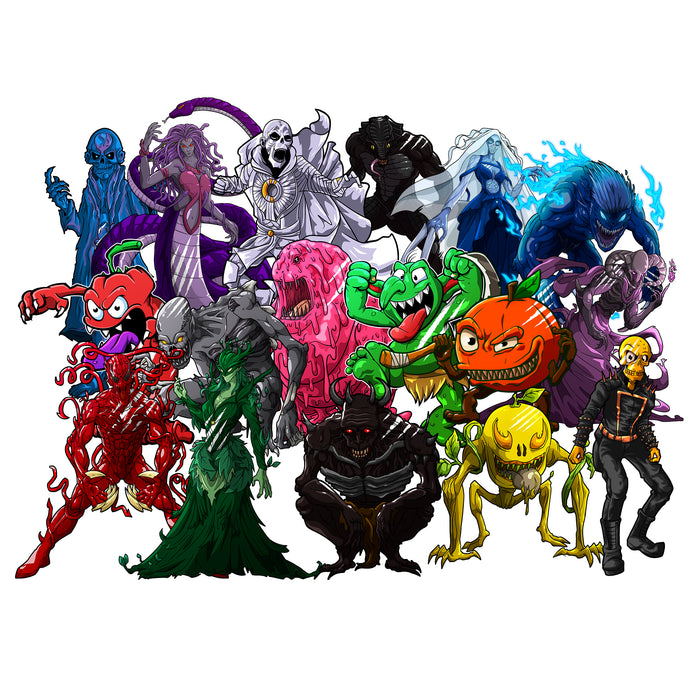Monsters Ink Sticker Bundle of Mosnters