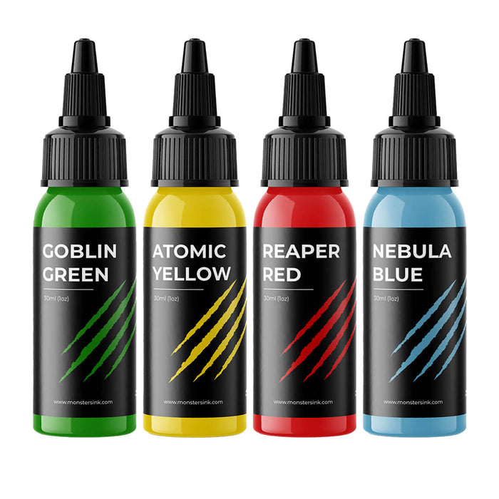 Monsters Ink Primary Colour Tattoo Ink Set