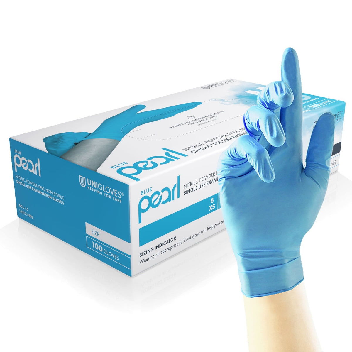 SeraMed Nitrile Gloves Powder-Free Disposable Gloves Pack Of 100 - View #2
