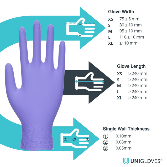 Unigloves Sapphire Pearl Gloves (Case of 10)