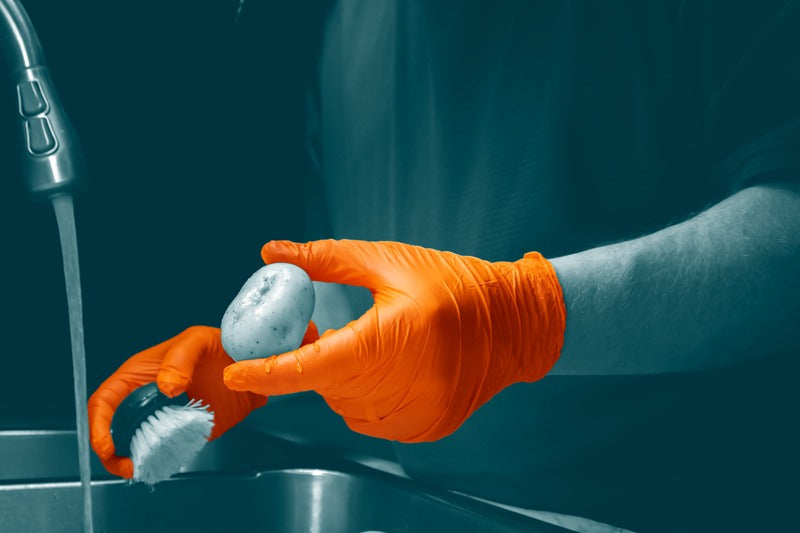 Unigloves Orange Pearl Nitrile Gloves (Case of 10)