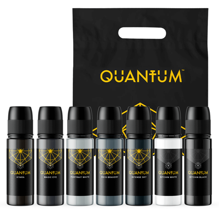 Quantum Tattoo Ink Paulo Resende Portrait Gray Set bottles