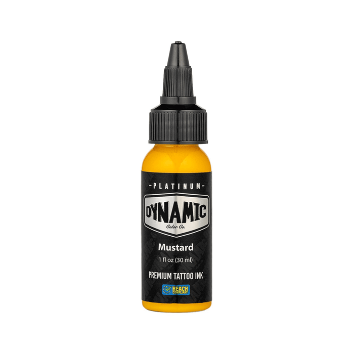 Dynamic Color Platinum Mustard Yellow Tattoo Ink 30ml (1oz)