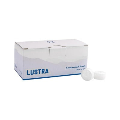Recovery Lustra Compressed Towels (Box of 32)
