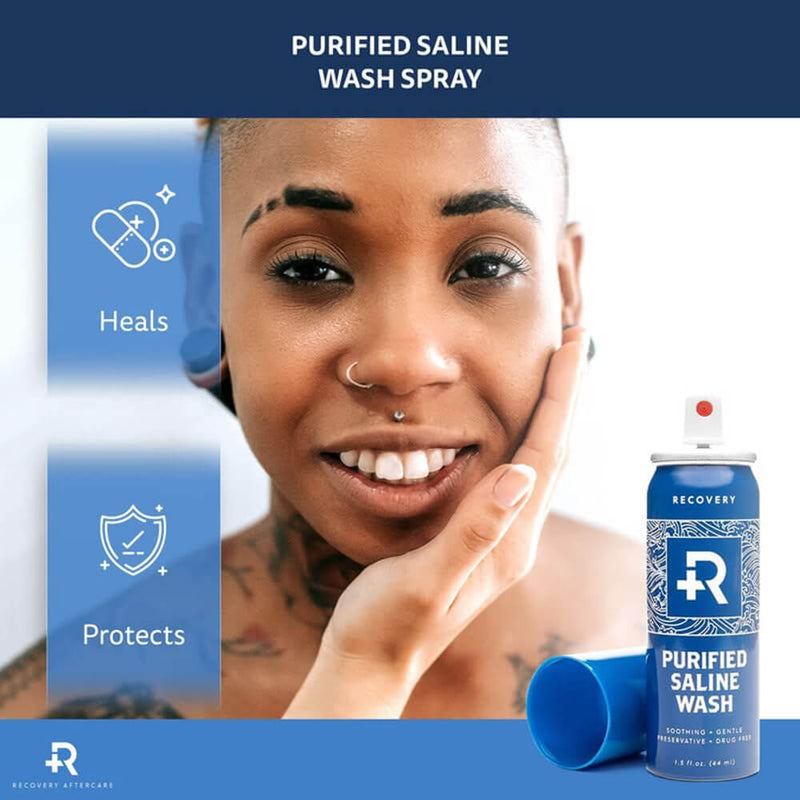 Recovery Purified Saline Wash Solution Spray (Various Sizes)