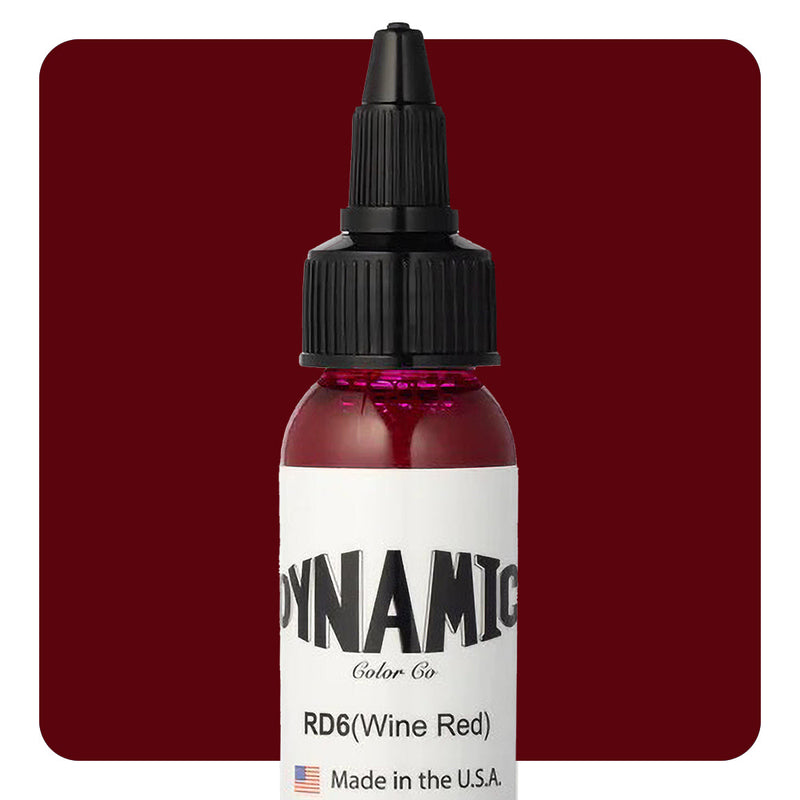 Dynamic Color Wine Red Tattoo Ink – 1oz bottle for deep red shading and tattoo detail