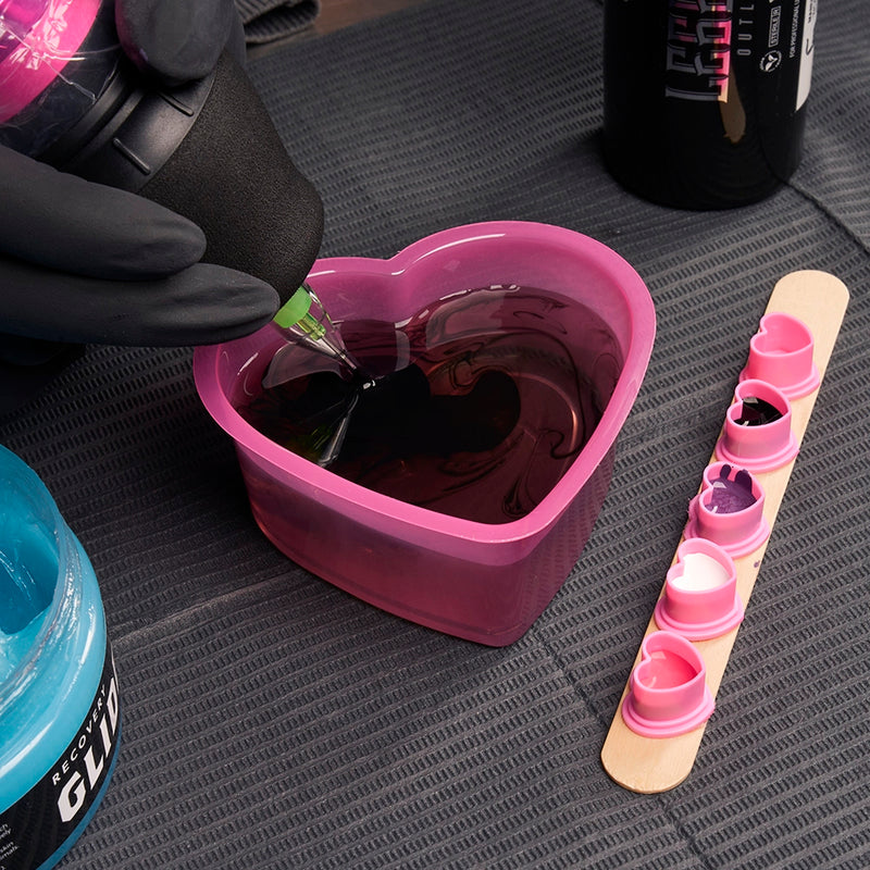 Saferly Heart Shaped Rinse Cups Pink 150ml - Pack 50