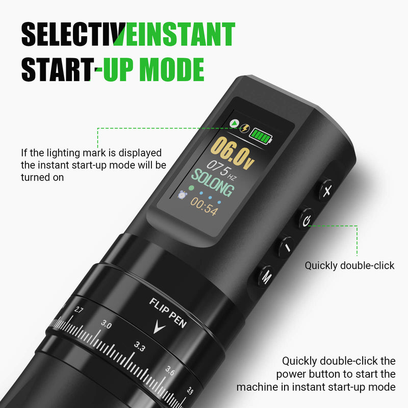 SoLong E96 Digital Display & 7 Stroke Adjustable Tattoo Machine