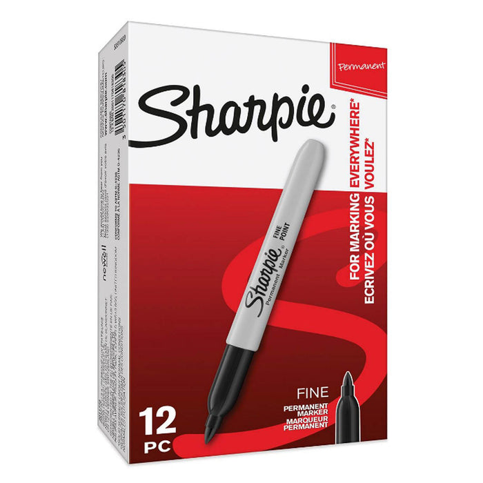 Sharpie Black Permanent Marker (Single or Pack of 12)