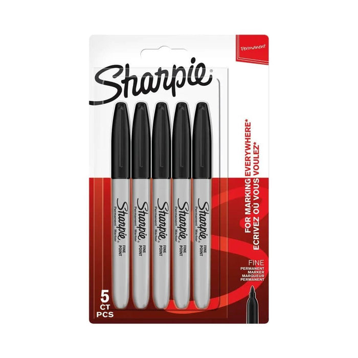 Sharpie Black Permanent Marker (Single, Pack of 5 or Pack of 12)